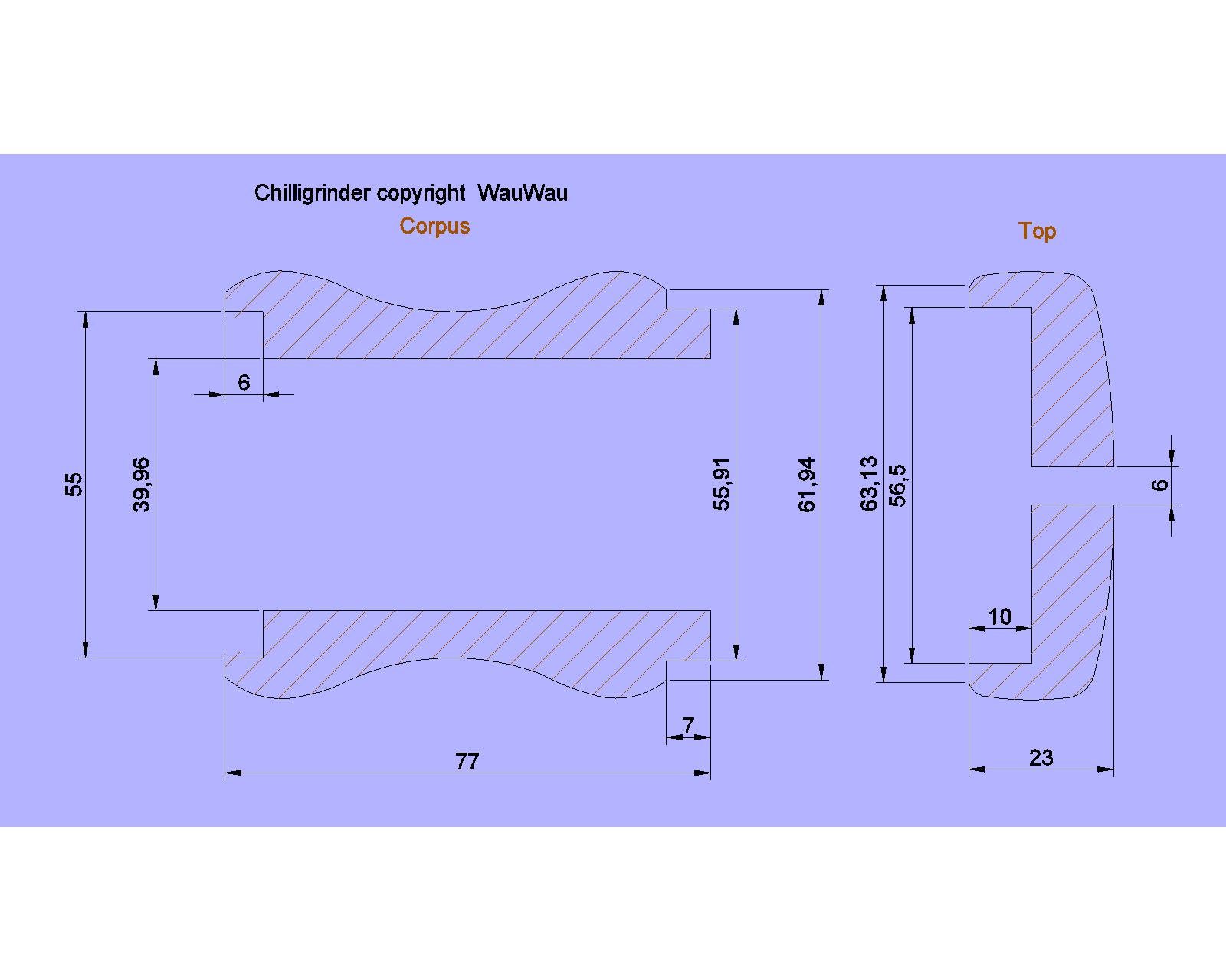 5x Set Chilimahlwerk mit Bügel rot - wauwaustore