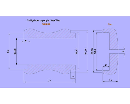 5x Set Chilimahlwerk mit Bügel rot - wauwaustore
