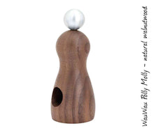 Load image into Gallery viewer, Nutmeg Grinder: Polly Molly - natural walnutwood - wauwaustore
