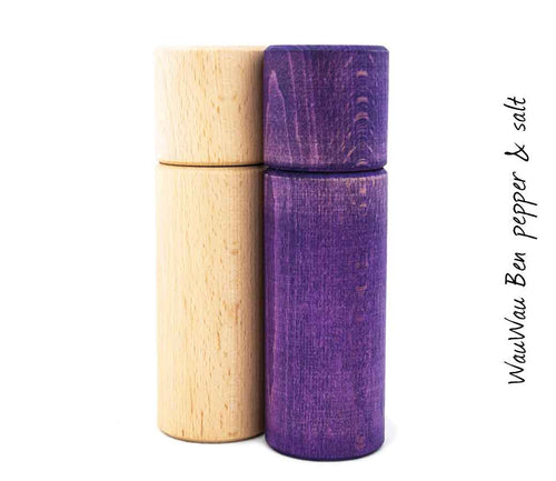 Grinder Set: Ben - vintage violet / natural beechwood - wauwaustore