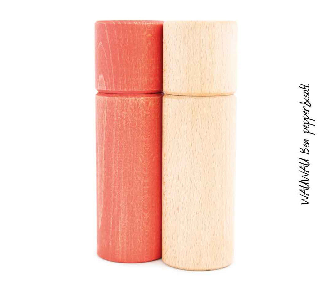 Grinder Set: Ben - vintage red/natural beechwood - wauwaustore