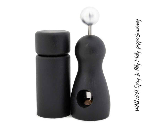 Grinder Set: Spicy&Polly Molly - beechwood black - wauwaustore